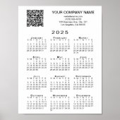 Aangepaste zakelijke QR-code 2025 Kalender Poster (Voorkant)