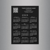 Aangepaste Zakelijke QR-code 2025 Kalender Zwarte 