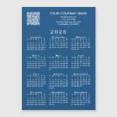 Aangepaste Zakelijke QR-code 2026 Kalender Blauwe (Voorkant)