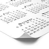 Aangepaste zakelijke QR-code 2026 Kalender Poster (Hoek)