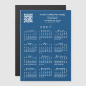 Aangepaste zakelijke QR-code 2027 Agenda Blauwe ma (Voorkant / Achterkant)