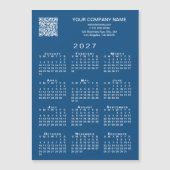 Aangepaste zakelijke QR-code 2027 Agenda Blauwe ma (Voorkant)