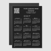 Aangepaste zakelijke QR-code 2027 Agenda Zwarte ma (Voorkant / Achterkant)