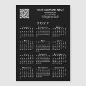 Aangepaste zakelijke QR-code 2027 Agenda Zwarte ma (Voorkant)
