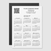 Aangepaste zakelijke QR-code 2027 kalender magneet (Voorkant / Achterkant)