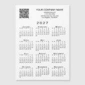 Aangepaste zakelijke QR-code 2027 kalender magneet (Voorkant)
