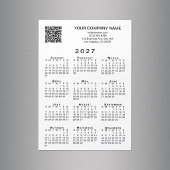 Aangepaste zakelijke QR-code 2027 kalender magneet