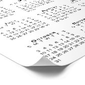 Aangepaste zakelijke QR-code 2027 kalender Poster (Hoek)