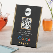 Aangepaste zakelijke QR-code Google Review Reclamebord Met Voetstuk (Insitu)