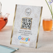 Aangepaste zakelijke QR-code Google Review Reclamebord Met Voetstuk (Insitu)