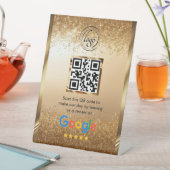 Aangepaste zakelijke QR-code Google Review Reclamebord Met Voetstuk (Insitu)