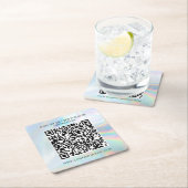 Aangepaste zakelijke QR-code holografische marketi Kartonnen Onderzetters (Insitu)