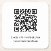 Aangepaste Zakelijke QR-code Kartonnen Onderzetters (Voorkant)