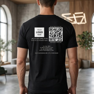 Aangepaste Zakelijke QR-code Logo T-shirt