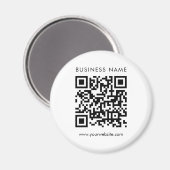 Aangepaste zakelijke QR-code Logo Tekst Sjabloon Magneet (Voorkant / Achterkant)