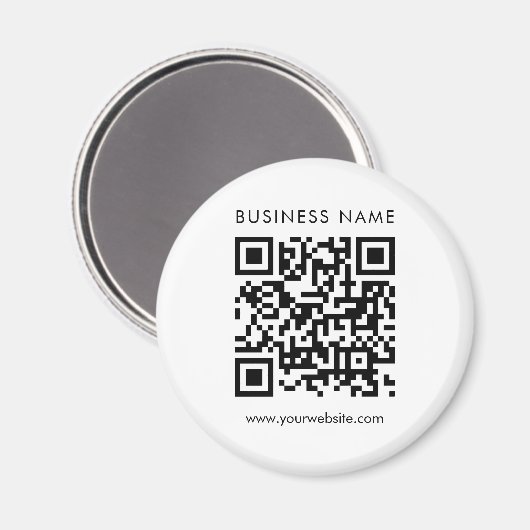 Aangepaste zakelijke QR-code Logo Tekst Sjabloon Magneet (Voorkant / Achterkant)