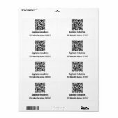 Aangepaste zakelijke QR-code met e-mailadres Etiket (Full Sheet)
