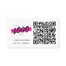 Aangepaste zakelijke QR-code Modern wit, eenvoudig