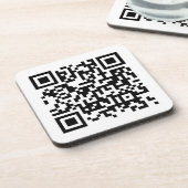 Aangepaste zakelijke QR-code Moderne eenvoudige Sj Bier Onderzetter (Linkerzijde)