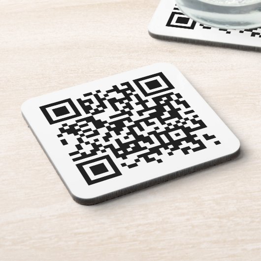 Aangepaste zakelijke QR-code Moderne eenvoudige Sj Bier Onderzetter (Linkerzijde)