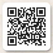 Aangepaste zakelijke QR-code Moderne eenvoudige Sj Bier Onderzetter (Voorkant)