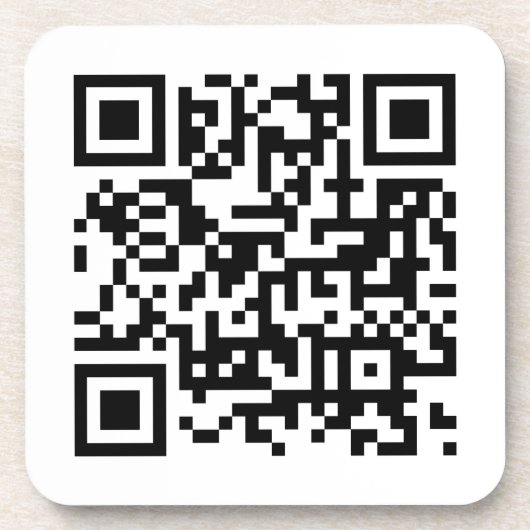 Aangepaste zakelijke QR-code Moderne eenvoudige Sj Bier Onderzetter (Voorkant)