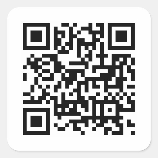 Aangepaste zakelijke QR-code Moderne minimalistisc Vierkante Sticker (Voorkant)