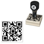 Aangepaste Zakelijke QR-code personaliseren werk R Rubberstempel (Gestempeld)