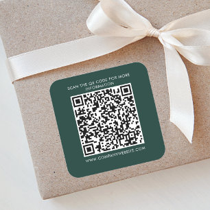 Aangepaste Zakelijke QR-code Promotionele Marketin Vierkante Sticker