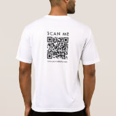 Aangepaste zakelijke QR-code Scan me Mannen achter T-shirt (Achterkant)