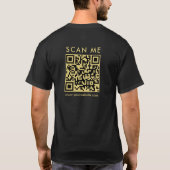 Aangepaste zakelijke QR-code Scan me Mannen achter T-shirt (Achterkant)