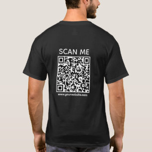 Aangepaste Zakelijke QR Code Scan Me T-shirt