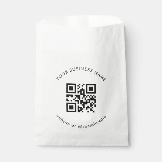 Aangepaste zakelijke QR Code Scan papieren zak Bedankzakje (Voorkant)