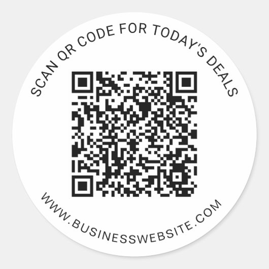 Aangepaste Zakelijke QR Code Sticker (Voorkant)