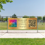 Aangepaste Zakelijke QR Code Upload Logo Gold Outd Spandoek (Insitu)
