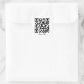 Aangepaste zakelijke QR-code Vierkante Sticker (Tas)