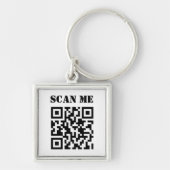 Aangepaste zakelijke QR-code voor speciale acties Sleutelhanger (Voorkant)