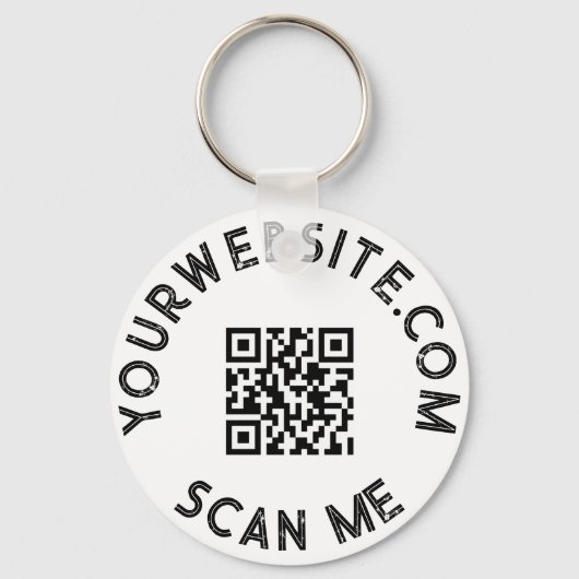 Aangepaste zakelijke QR-code voor speciale acties Sleutelhanger (Voorkant)