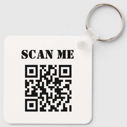 Aangepaste zakelijke QR-code voor speciale acties Sleutelhanger (Achterkant)