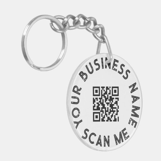 Aangepaste zakelijke QR-code voor speciale acties Sleutelhanger (Voorkant Links)