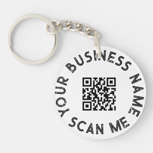 Aangepaste zakelijke QR-code voor speciale acties Sleutelhanger (Voorkant)
