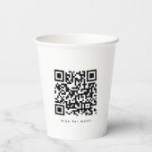 Aangepaste zakelijke QR-code Website Menu Professi Papieren Bekers (Achterkant)