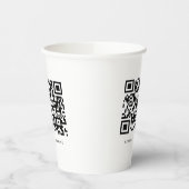 Aangepaste zakelijke QR-code Website Menu Professi Papieren Bekers (Links)