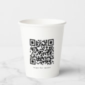 Aangepaste zakelijke QR-code Website Menu Professi Papieren Bekers (Voorkant)