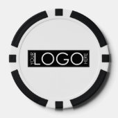 Aangepaste zakelijke rechthoekige logo promotionel poker chips (Voorkant)
