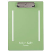 Aangepaste zakelijke regels voor groene en witte l klembord (Voorkant)