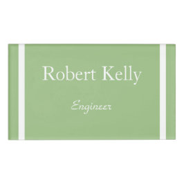 Aangepaste zakelijke regels voor groene en witte l naambadge