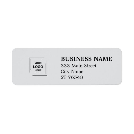 Aangepaste Zakelijke Retouradres Logo Label Stijl (Voorkant)