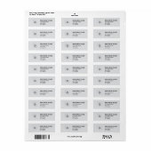 Aangepaste Zakelijke Retouradres Logo Label Stijl (Full Sheet)