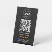 Aangepaste Zakelijke Review QR Code Logo Reclamebord Met Voetstuk (Voorkant)